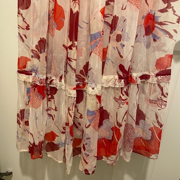 Hugo Boss Women’s Sheer Chiffon Floral Print Maxi Dress XS-S sample New NWOT - Picture 14 of 17